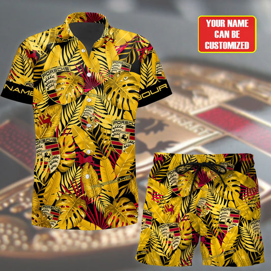 Personalized Pors Sport Tropical Hawaii Shirt Beach Short