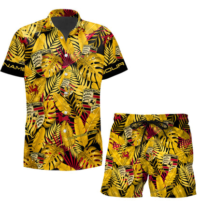 Personalized Pors Sport Tropical Hawaii Shirt Beach Short