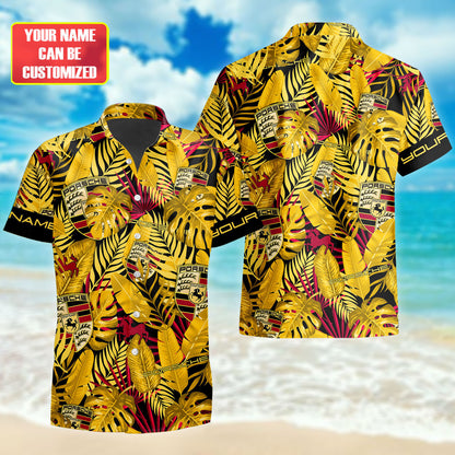 Personalized Pors Sport Tropical Hawaii Shirt Beach Short
