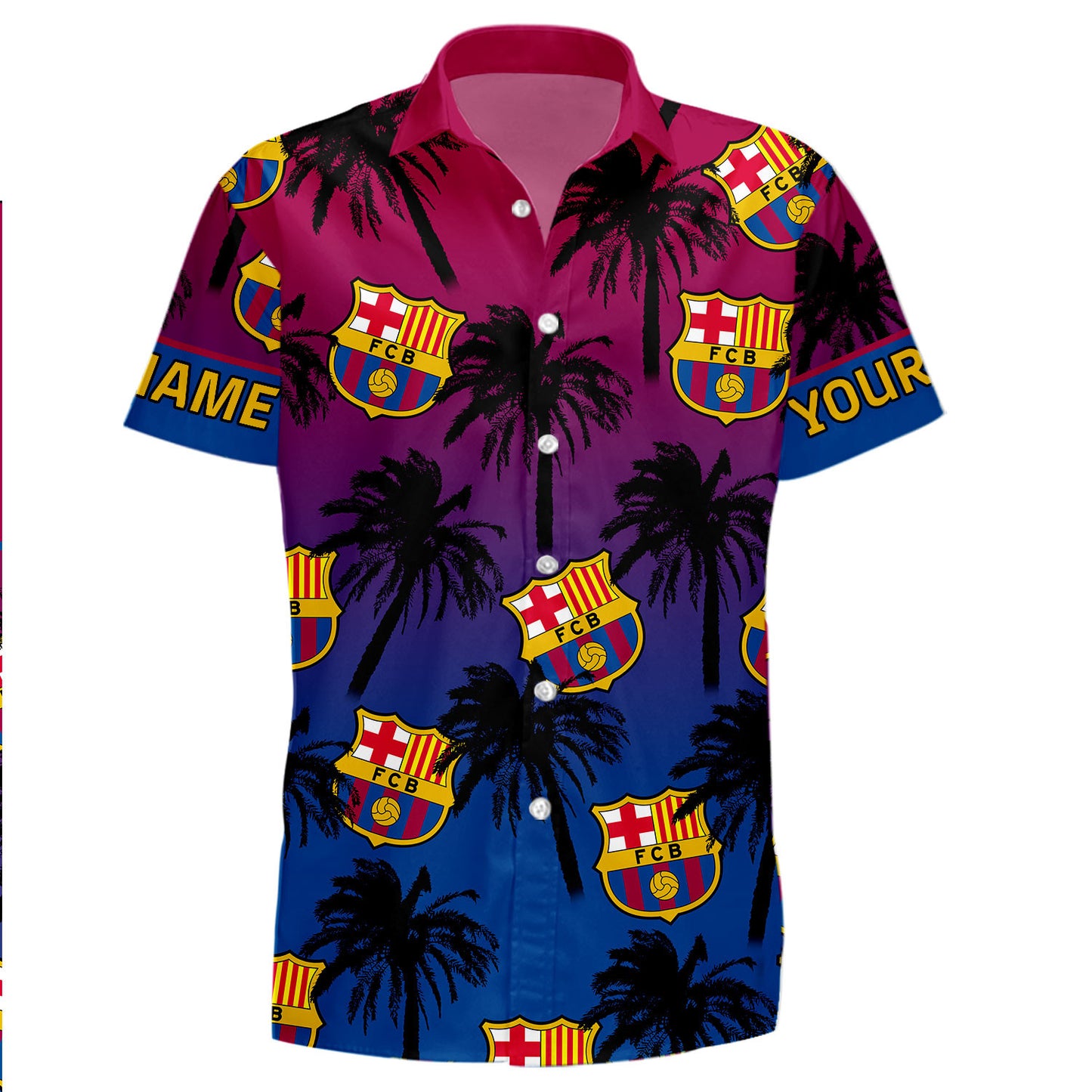 Personalized Barcelona FC Tropical Hawaii Shirt Beach Short V4