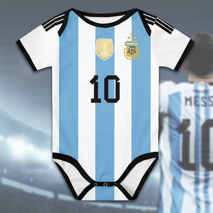Customized M10 Argentina Soccer Jersey , Baby Rib Bodysuit Sizes