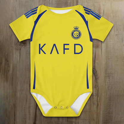 Customized CR7 Al nassr Soccer Jersey , Baby Rib Bodysuit Sizes