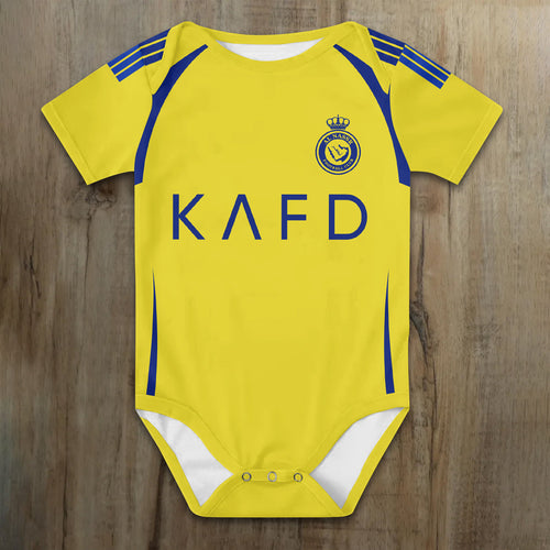 Customized CR7 Al nassr Soccer Jersey , Baby Rib Bodysuit Sizes