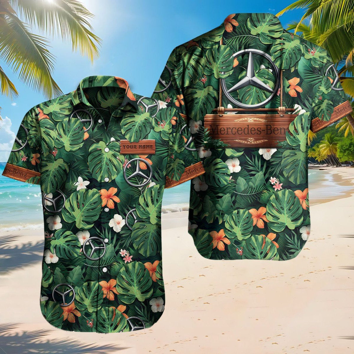 Personalized Merc Tropical Hawaii Shirt Beach Short V2