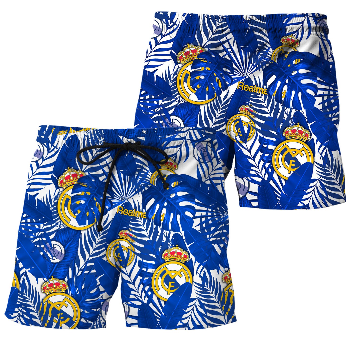 Personalized Real Madrid Tropical Hawaii Shirt Beach Short V2
