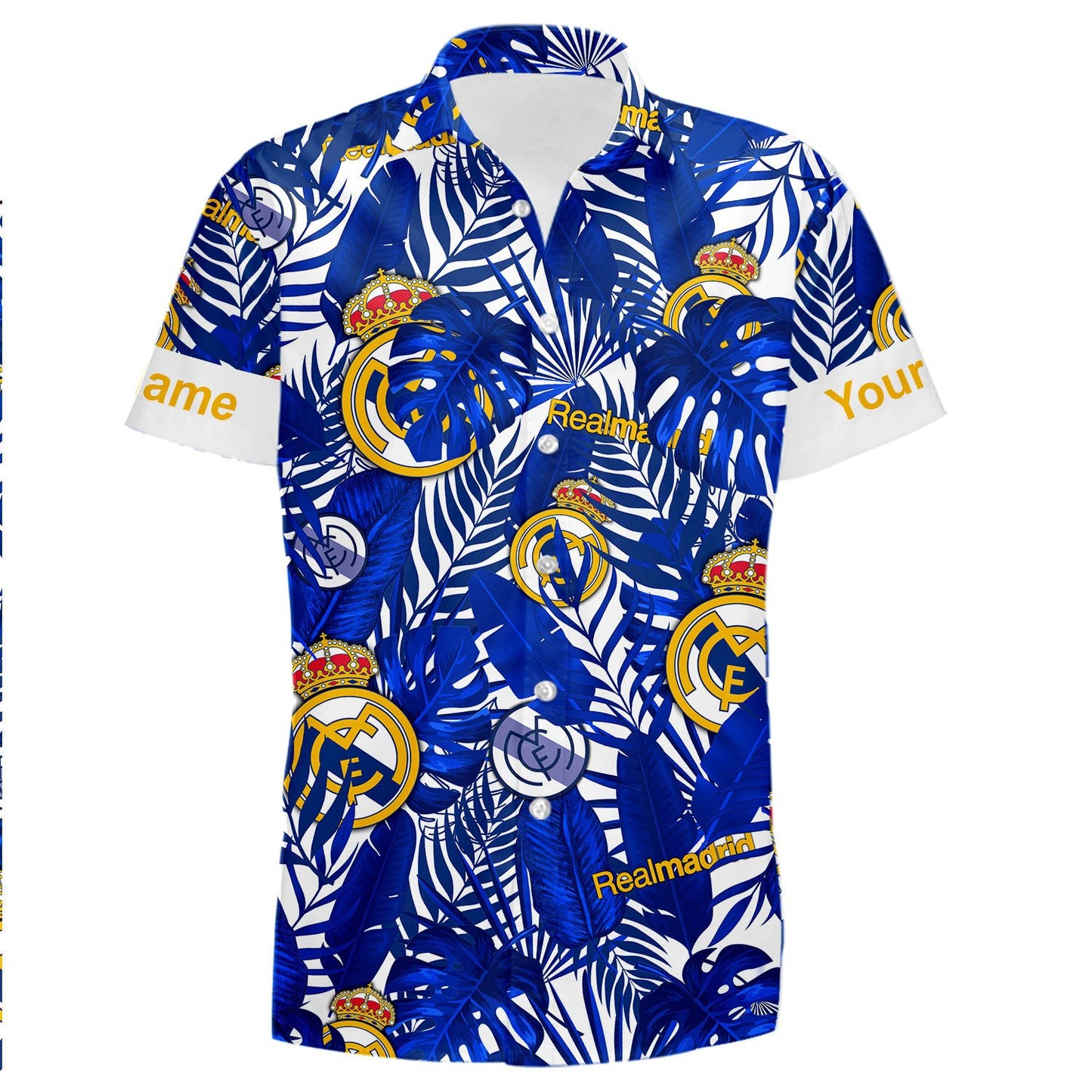 Personalized Real Madrid Tropical Hawaii Shirt Beach Short V2