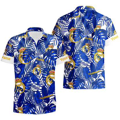 Personalized Real Madrid Tropical Hawaii Shirt Beach Short V2