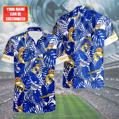 Personalized Real Madrid Tropical Hawaii Shirt Beach Short V2