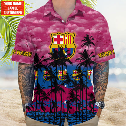 Personalized Barca Tropical Hawaii Shirt Beach Short