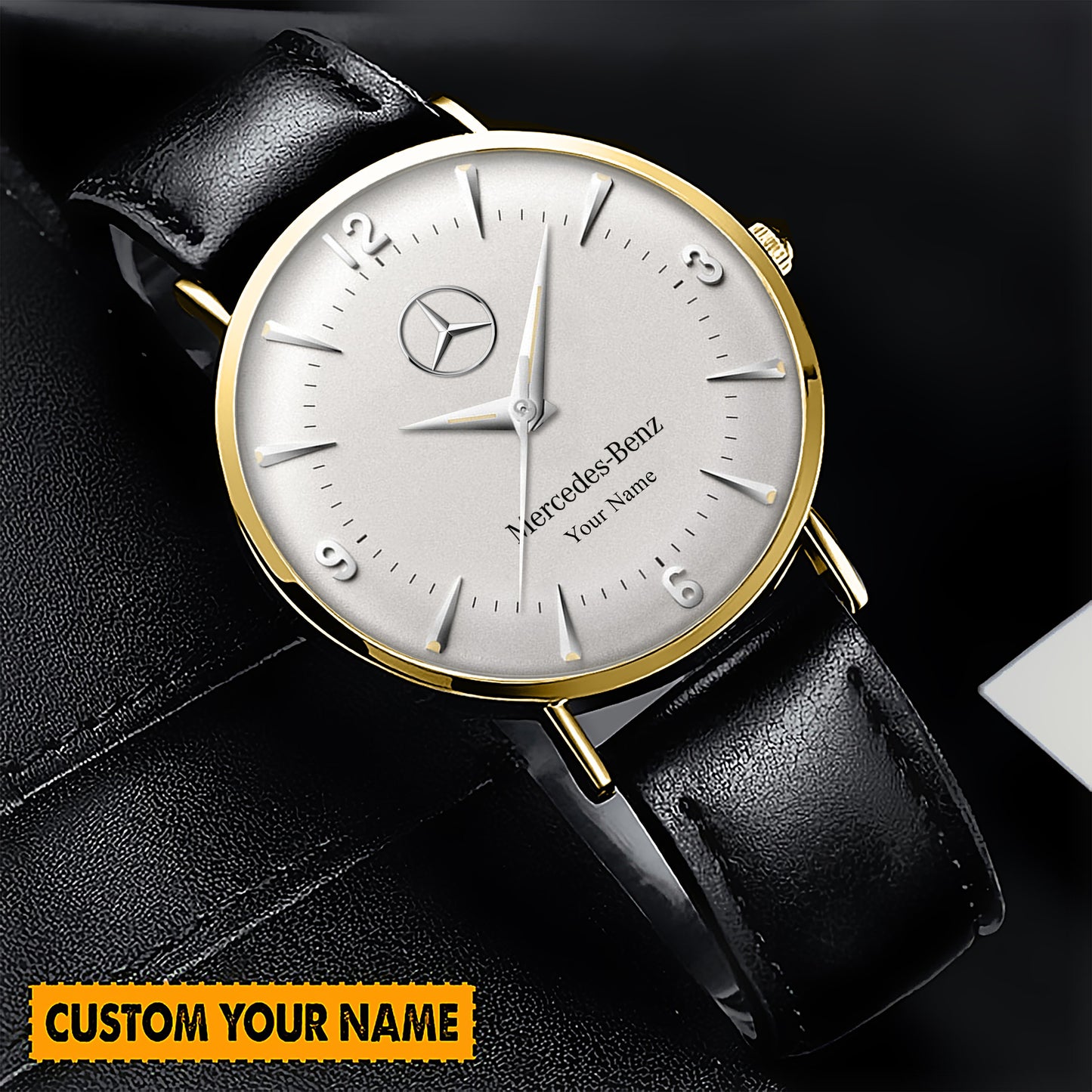 Personalized Merc Seamaster 1948 Quartz Leather Watch Q140706