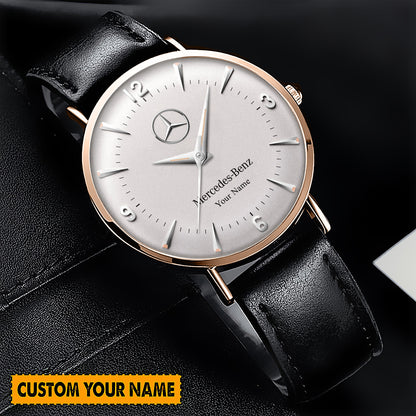 Personalized Merc Seamaster 1948 Quartz Leather Watch Q140706