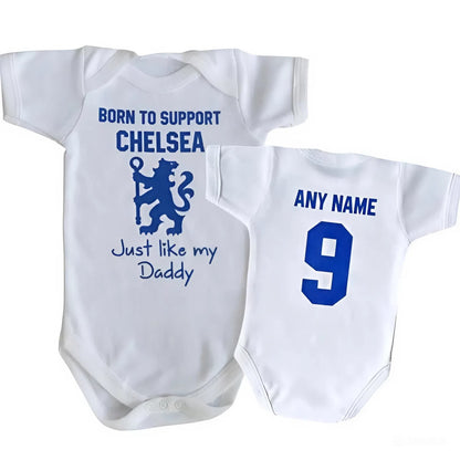 Customized Born to Support CFC Soccer Jersey , Baby Rib Bodysuit Sizes