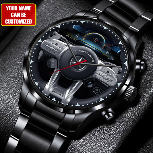Personalized Merc AMG GLC Cockpit Luxury Stainless Steel Watch