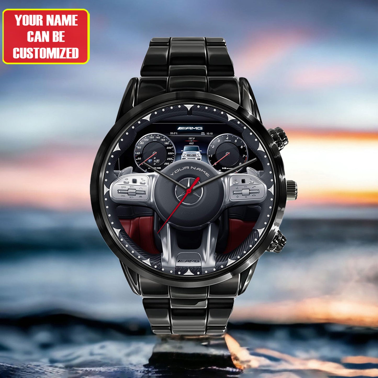 Personalized Merc AMG G Cockpit Luxury Stainless Steel Watch