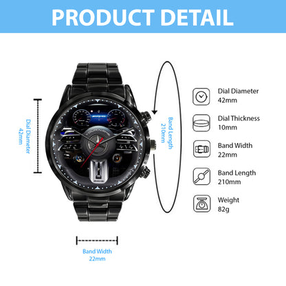 Personalized Merc AMG Cockpit Luxury Stainless Steel Watch V5