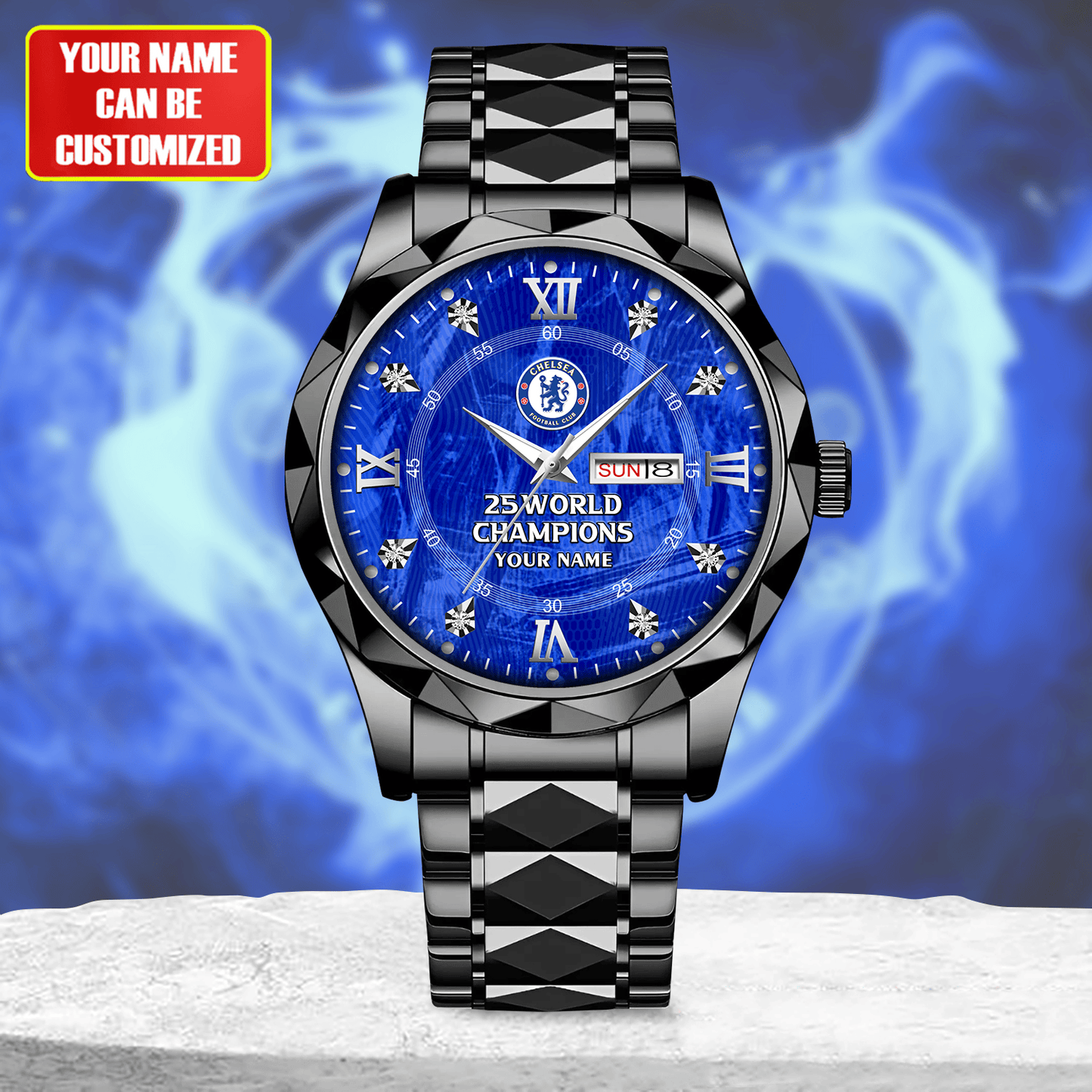 Personalized Chelsea Champions Alloy Charley Watch