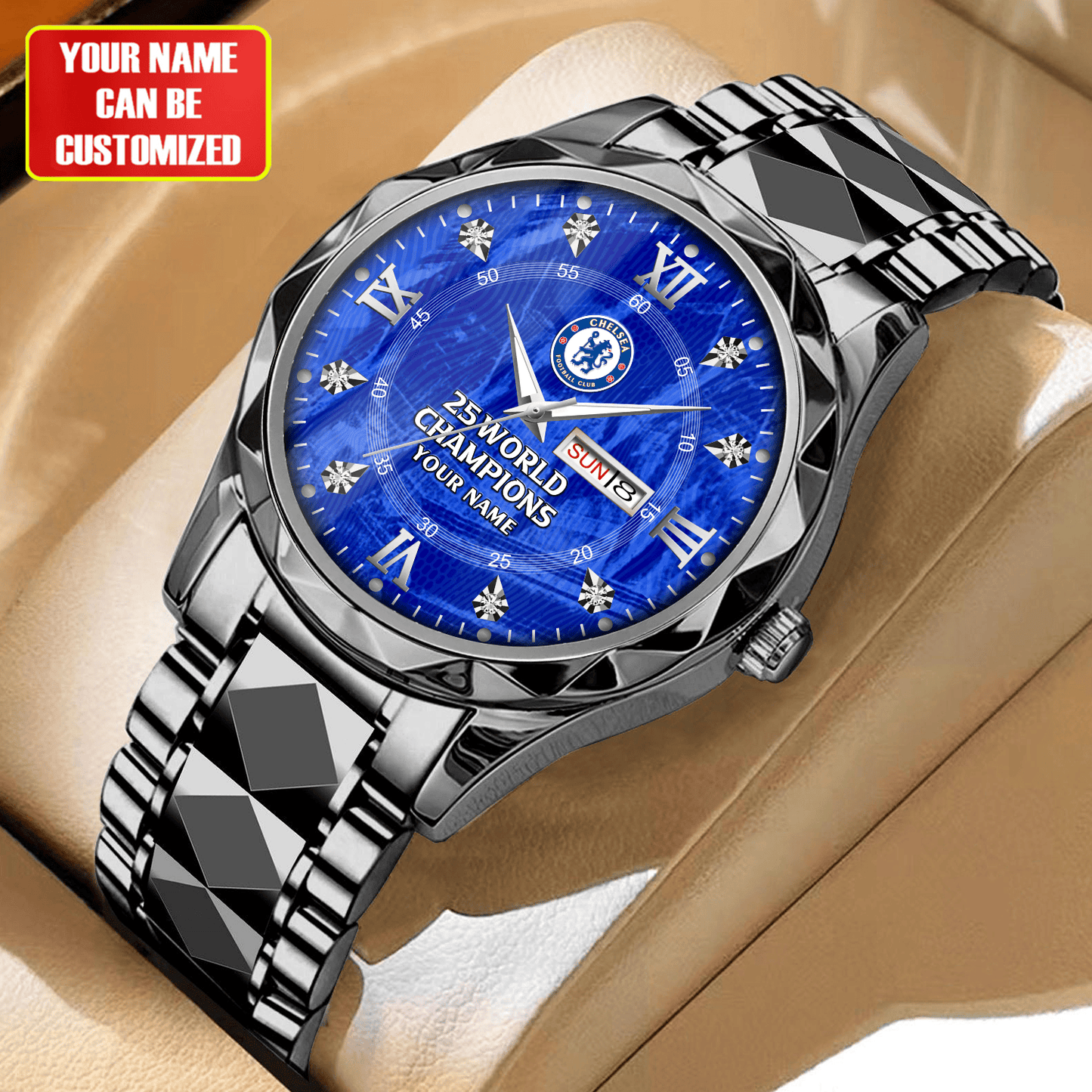 Personalized Chelsea Champions Alloy Charley Watch