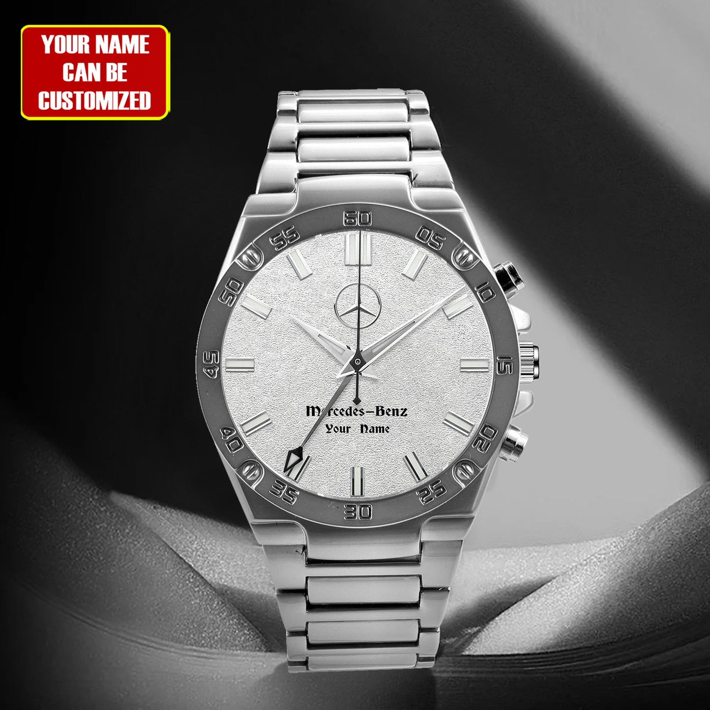 Personalized Merc Seiko Luxury Dial Steel Watch
