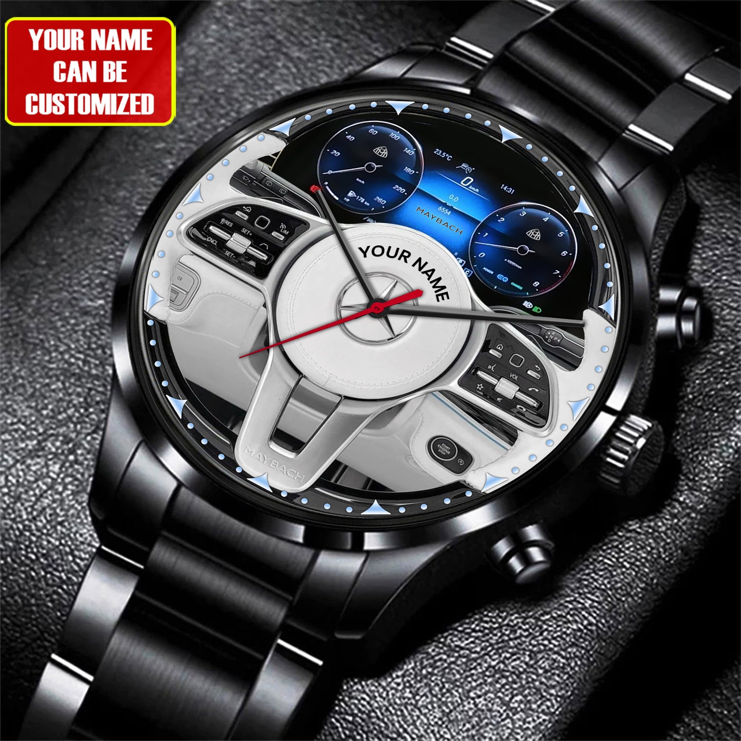 Personalized Merc GLS Cockpit Luxury Stainless Steel Watch