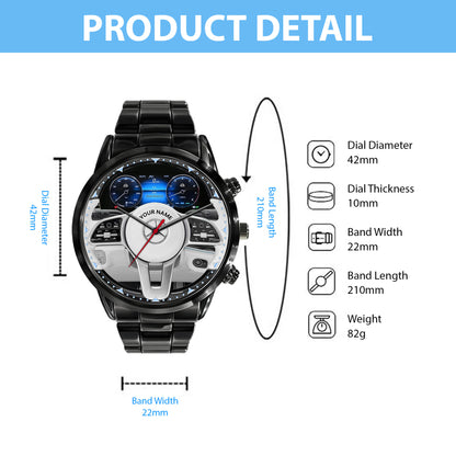 Personalized Merc GLS Cockpit Luxury Stainless Steel Watch