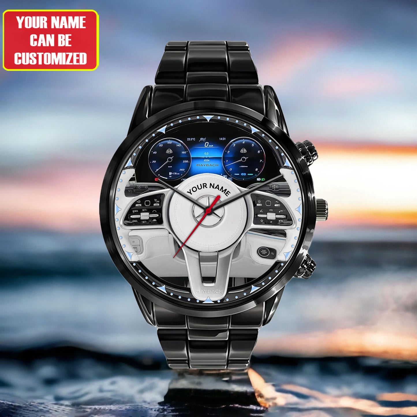 Personalized Merc GLS Cockpit Luxury Stainless Steel Watch