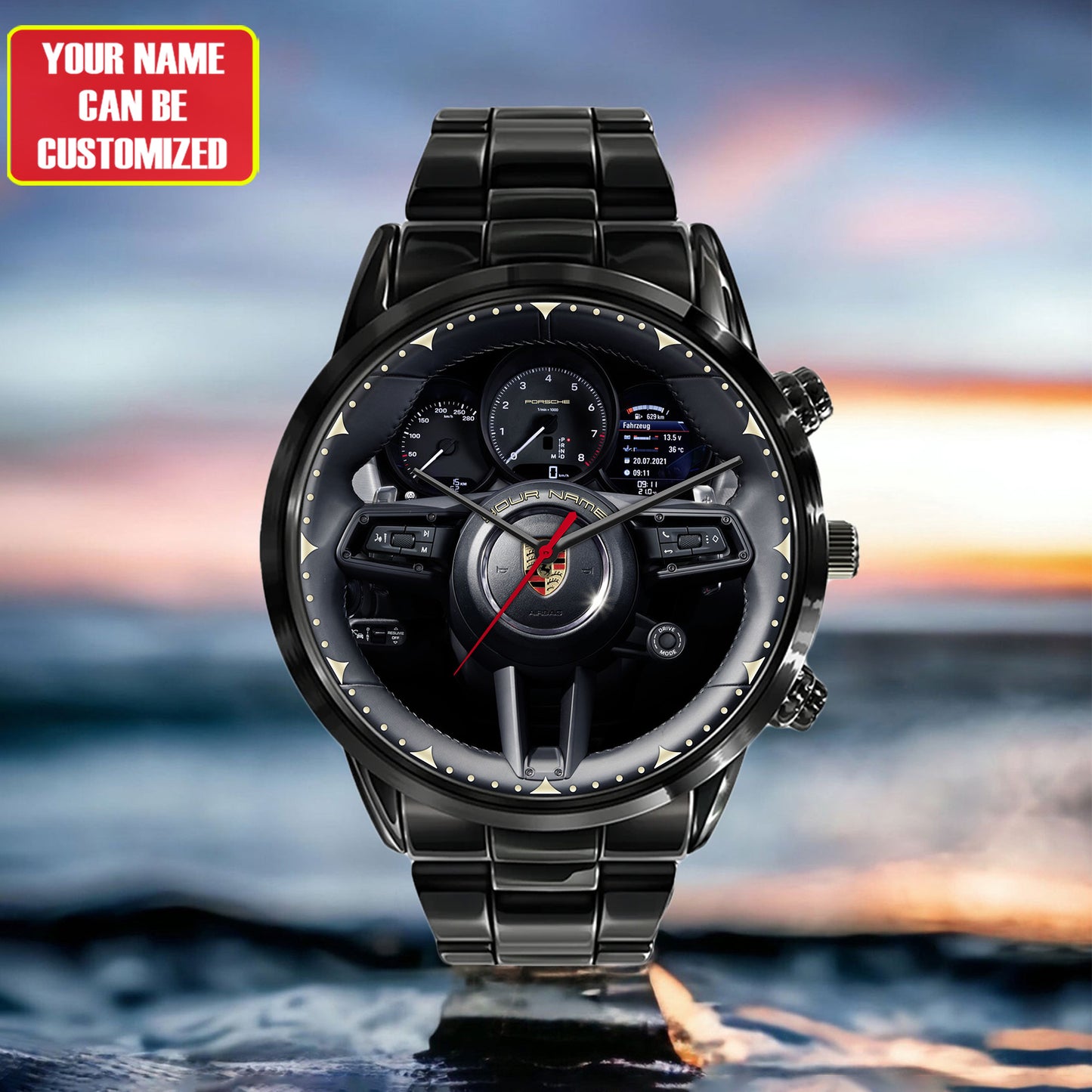 Personalized Pors Macan Luxury Stainless Steel Watch
