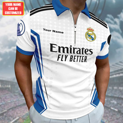 Personalized Real Madrid Q7 3D Full Printing Set , Real Madrid Q7 Shirt , Real Madrid Set , Zipper Polo, Hoodie , Short , Polo , hawaii