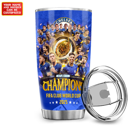 Personalized Chelsea Champions Stainless Tumbler 20oz 30oz Cup