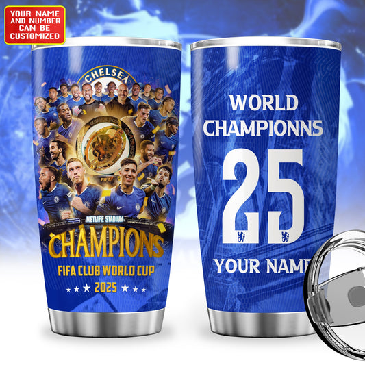Personalized Chelsea Champions Stainless Tumbler 20oz 30oz Cup
