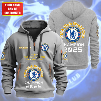 Personalized Chelsea Champions Zip-Hoodie Cotton Jacket