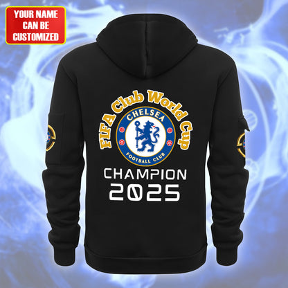 Personalized Chelsea Champions Zip-Hoodie Cotton Jacket