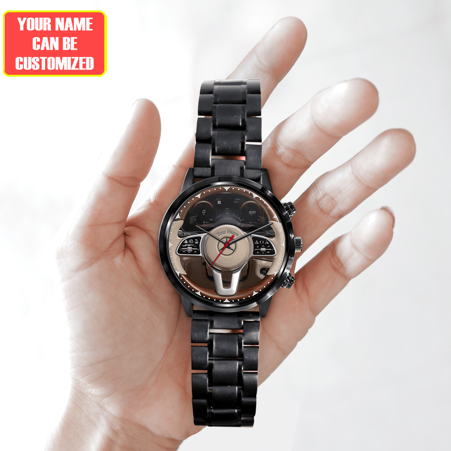 Personalized Merc Wooden Luxury Stainless Steel Watch