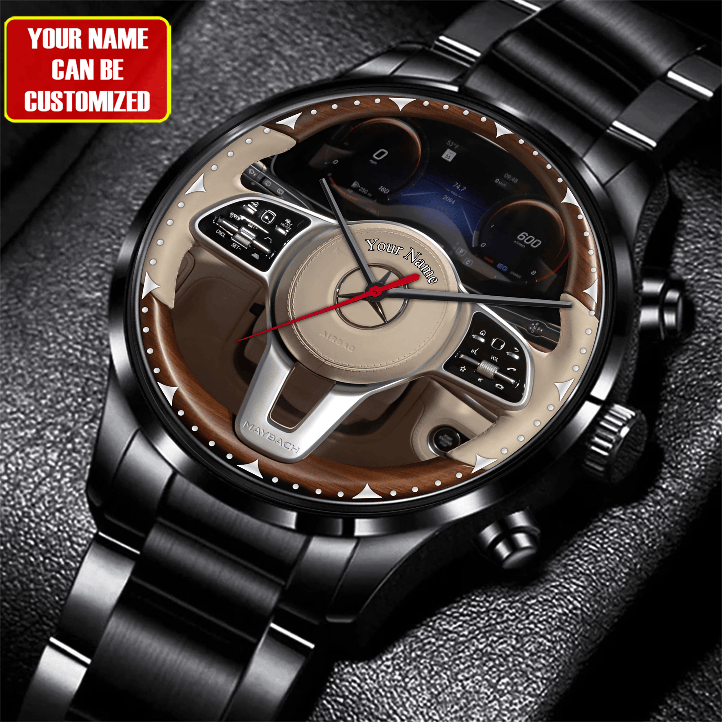 Personalized Merc Wooden Luxury Stainless Steel Watch