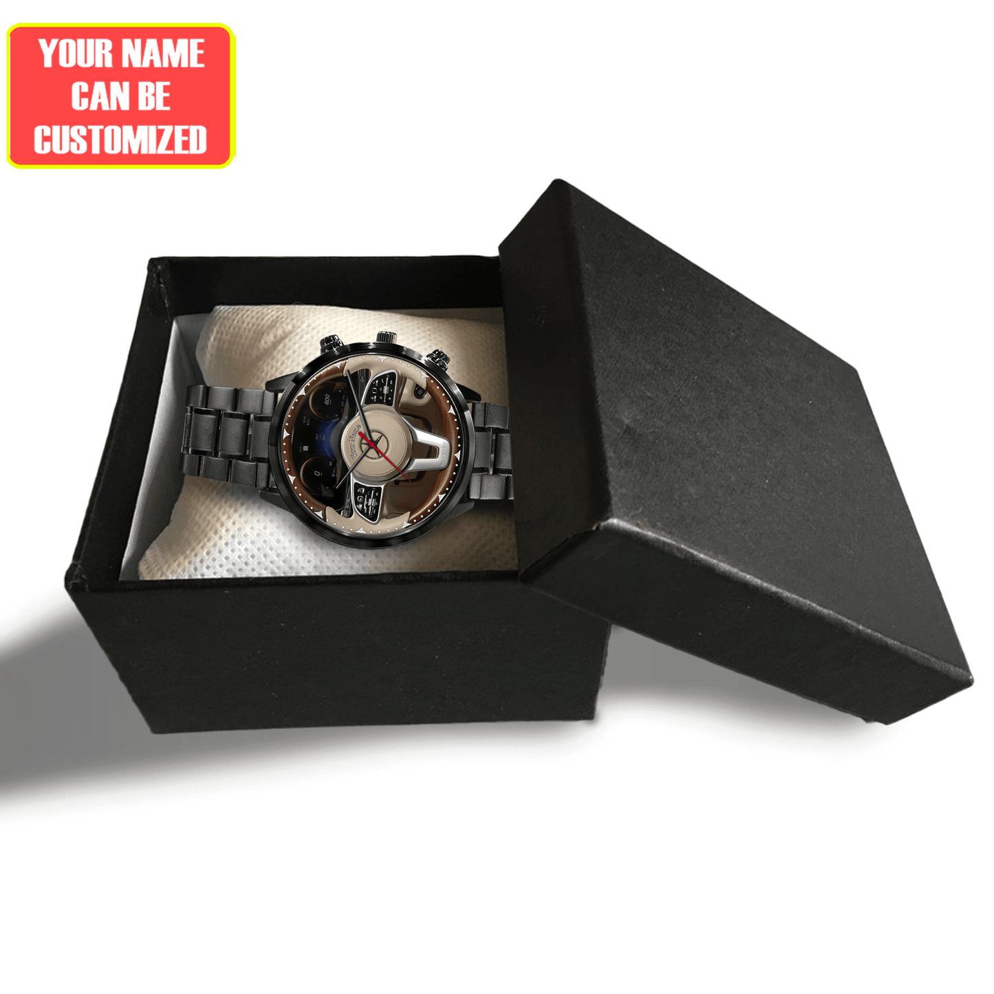 Personalized Merc Wooden Luxury Stainless Steel Watch