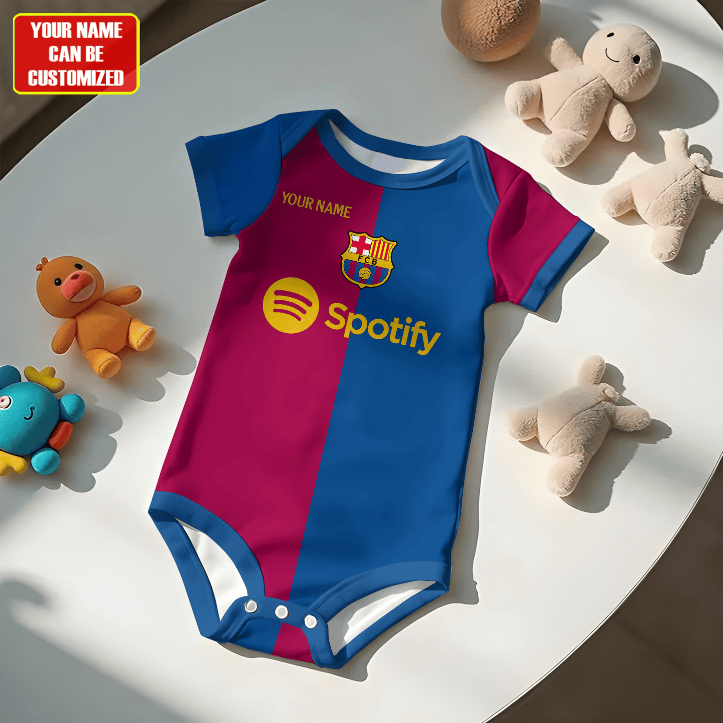 Customized Barcelona Yamal Soccer Jersey , Baby Rib Bodysuit Sizes