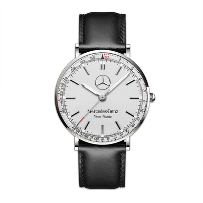 Personalized Merc Breitling Quartz Leather Watch Q190701