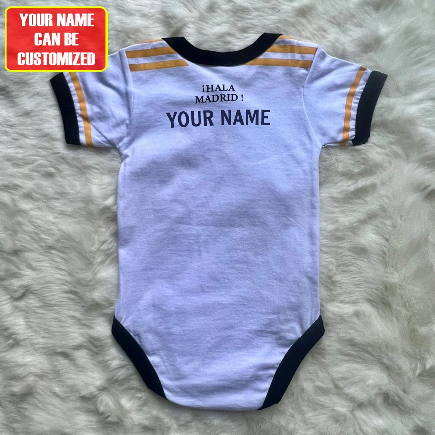 Customized Real Madrid Soccer Jersey , Baby Rib Bodysuit Sizes