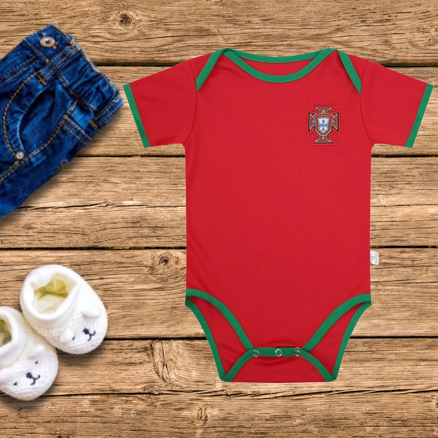 Customized Portugal Soccer Jersey , Baby Rib Bodysuit Sizes