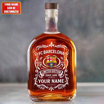 Personalized Barca Wine Glass Bottle P190704
