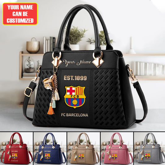 Barca Custom Name Classic Leather Handbag