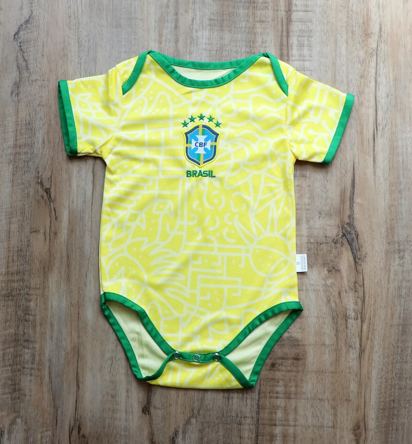 Customized Brazil Soccer Jersey , Baby Rib Bodysuit Sizes