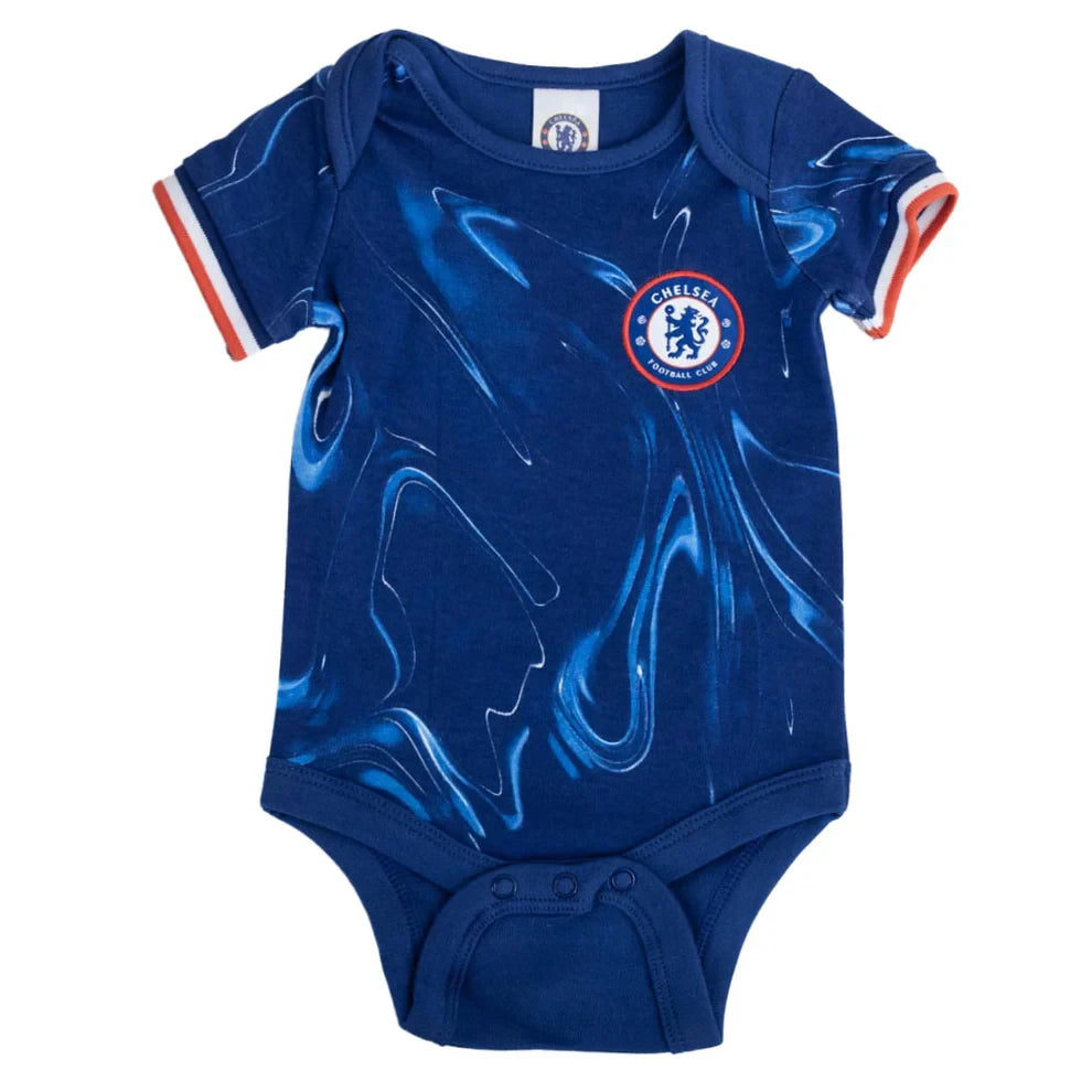 Customized Chelsea Soccer Jersey , Baby Rib Bodysuit Sizes V3
