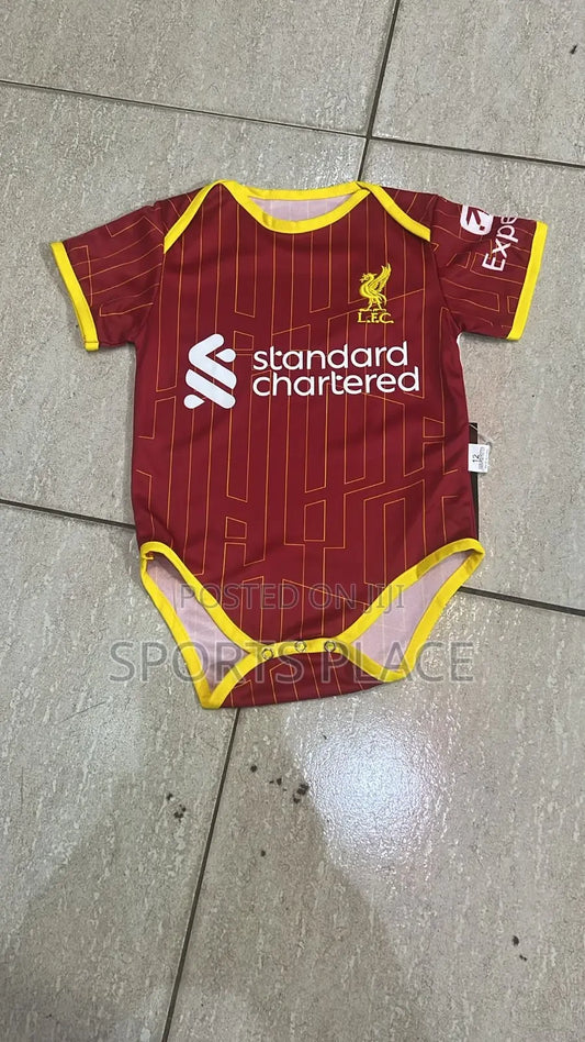 Customized Liverpool Soccer Jersey , Baby Rib Bodysuit Sizes V7