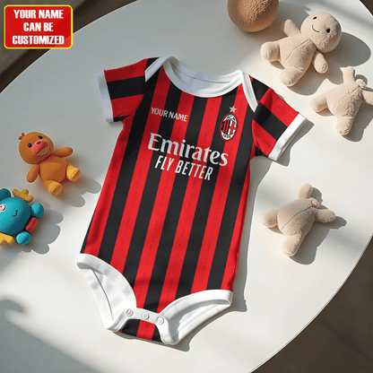 Customized AC Milan soccer Jersey , Baby Rib Bodysuit Sizes