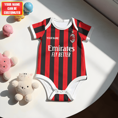 Customized AC Milan soccer Jersey , Baby Rib Bodysuit Sizes