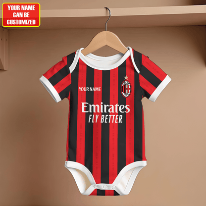 Customized AC Milan soccer Jersey , Baby Rib Bodysuit Sizes