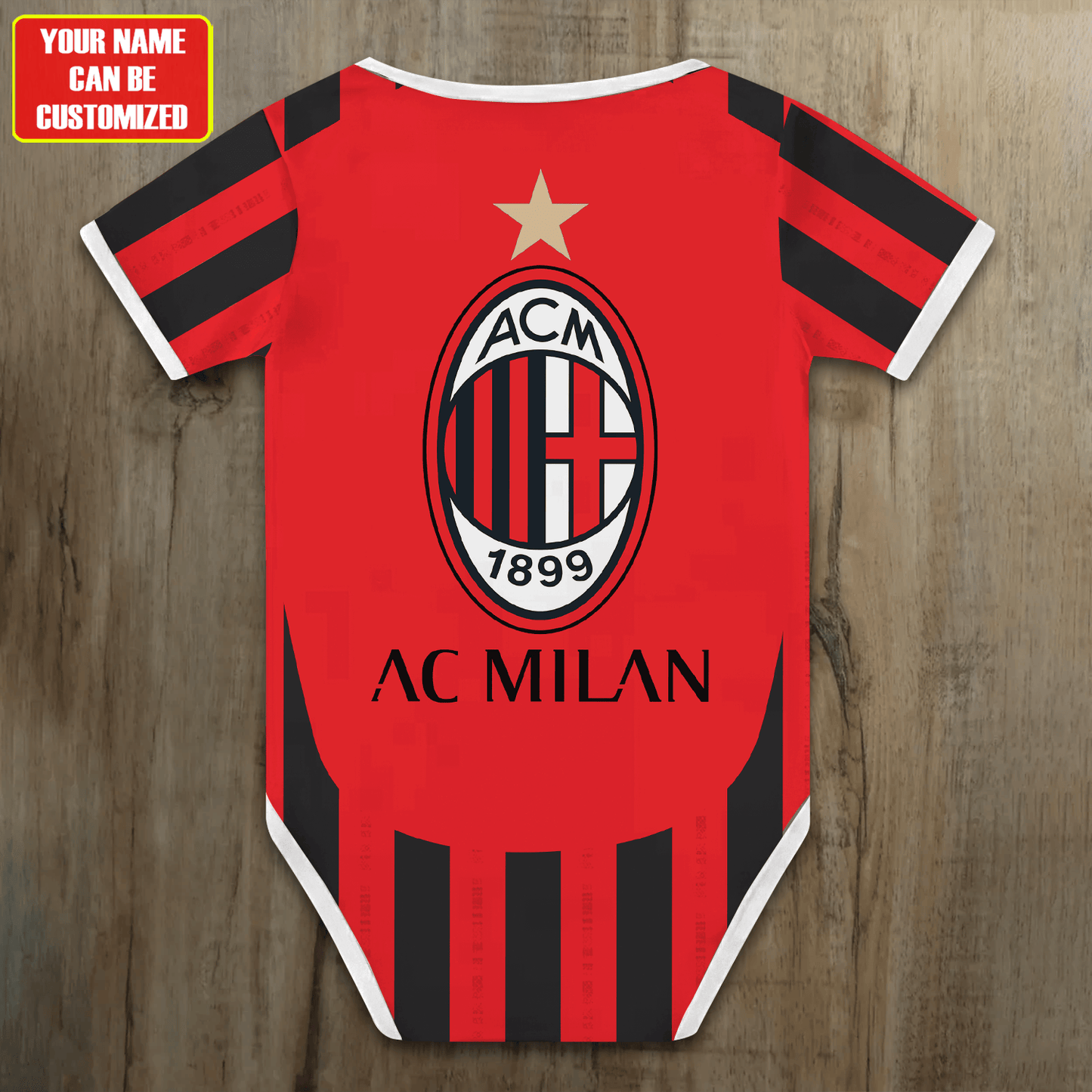 Customized AC Milan soccer Jersey , Baby Rib Bodysuit Sizes