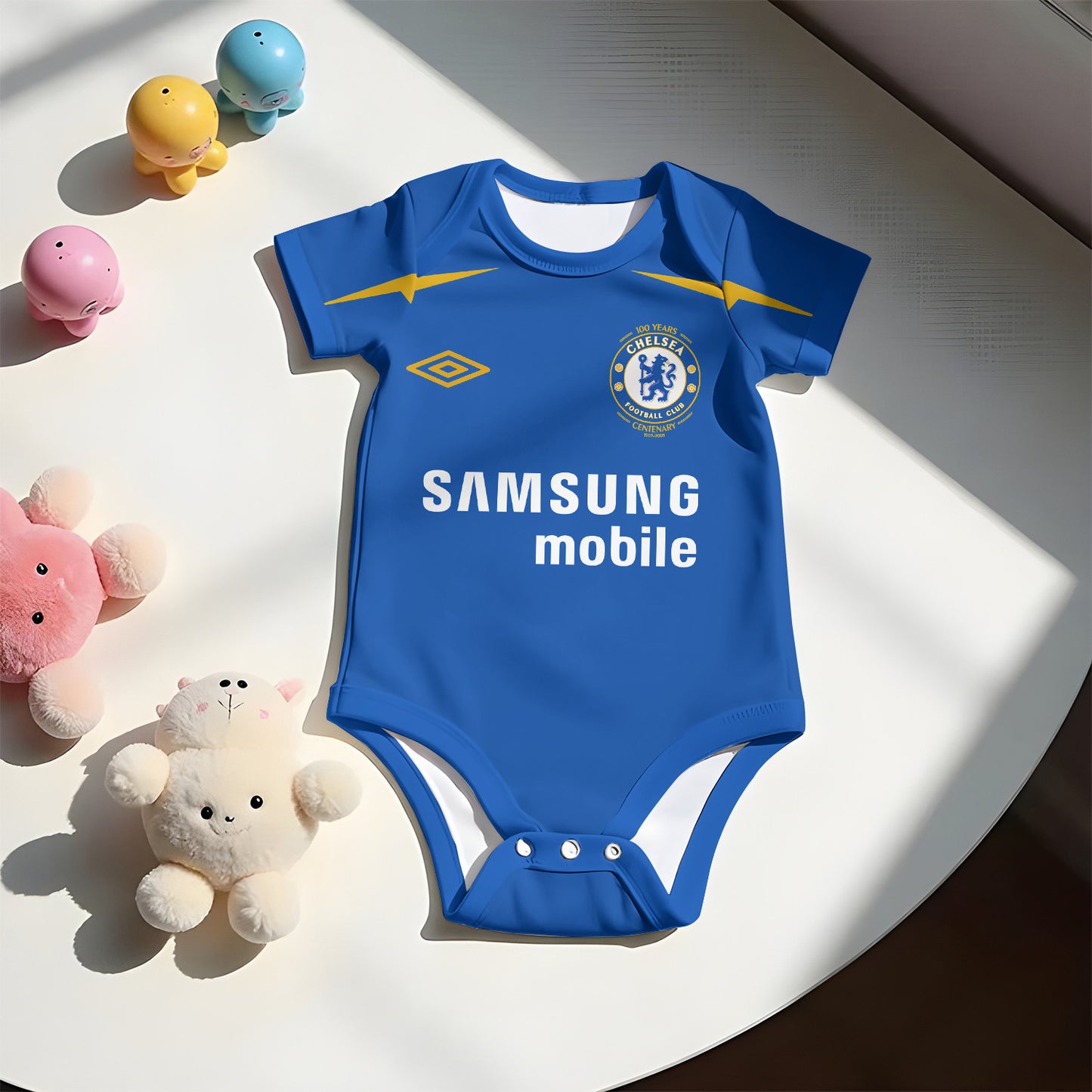 Customized Chelsea Soccer Jersey , Baby Rib Bodysuit Sizes