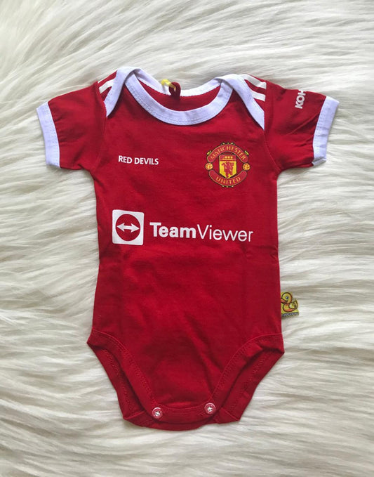 Customized Manchester United Jersey , Baby Rib Bodysuit Sizes V3