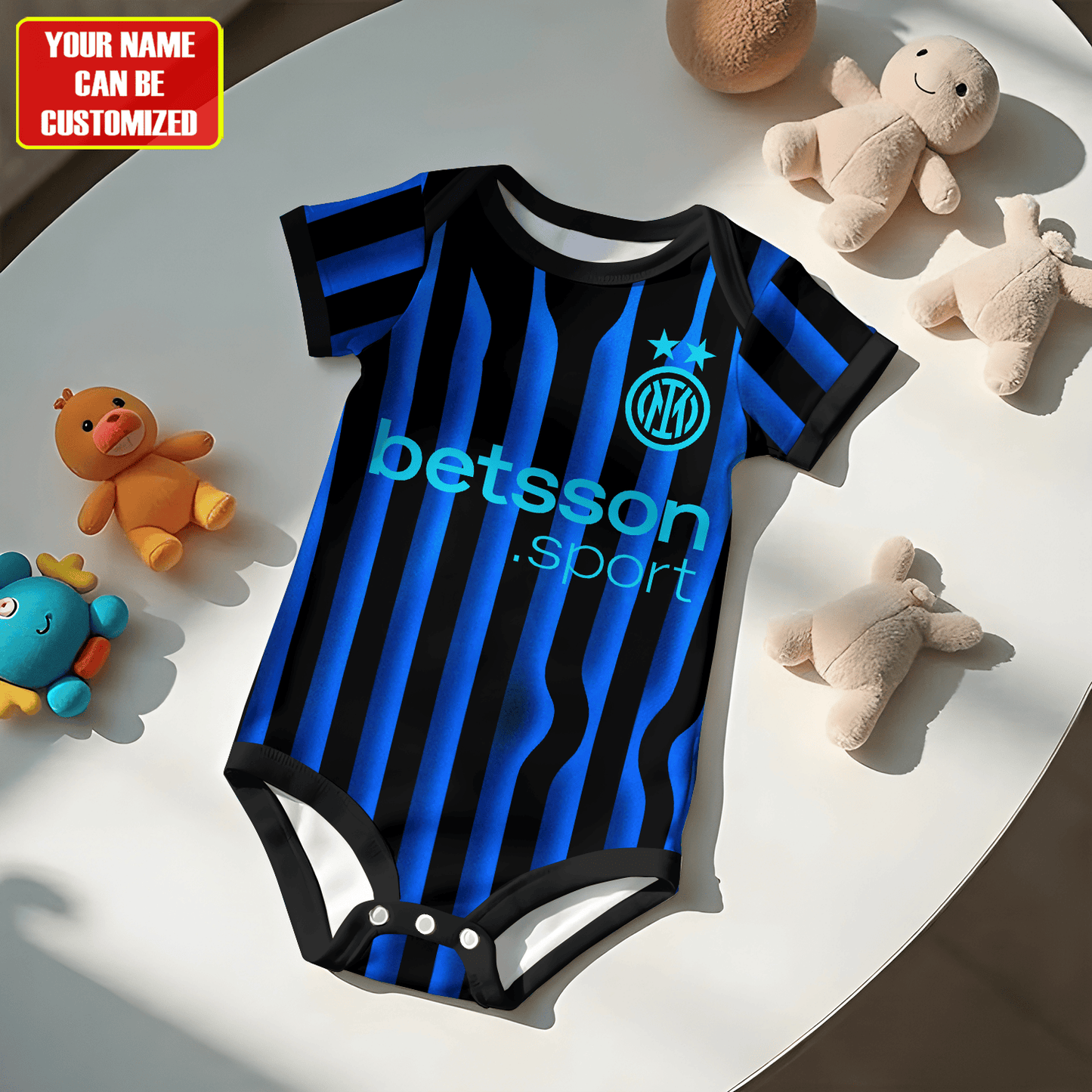 Customized Inter Milan Soccer Jersey , Baby Rib Bodysuit Sizes